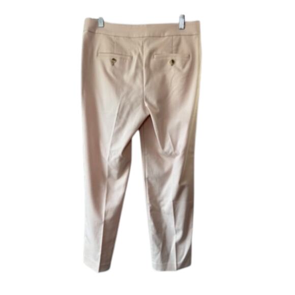 Ann Taylor LOFT Pink & White Check Print Cropped Pants Women's Size 6 - Picture 4 of 6